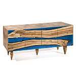 Стильный Буфет лофт 4 двери Cabinet Crimson River фасад эпоксидная смола  варинант исполнения - 2 | Loft Concept в Липецке