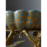 Чаша с орнаментом на бронзовых ножках в виде ангелов Eden Garden варинант исполнения - 8 | Loft Concept в Липецке