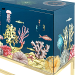 Буфет ручная роспись в морском стиле Cabinet Fondo Marino  варинант исполнения - 2 | Loft Concept в Липецке