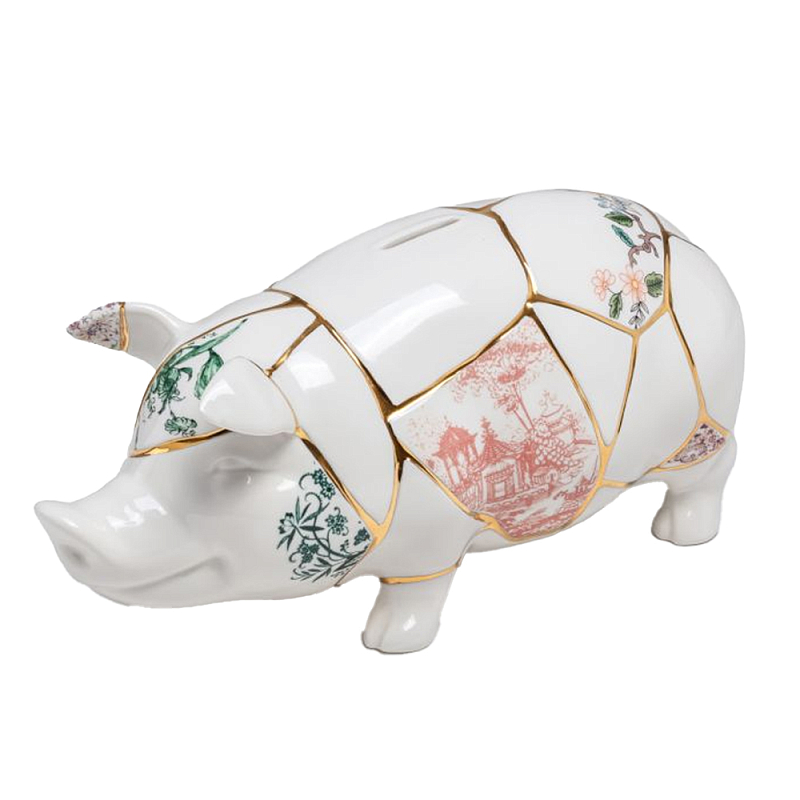 Копилка Seletti Piggy Белый Золотой Зеленый Розовый Копилка Seletti Piggy Белый Золотой Зеленый Розовый в Липецке | Loft Concept