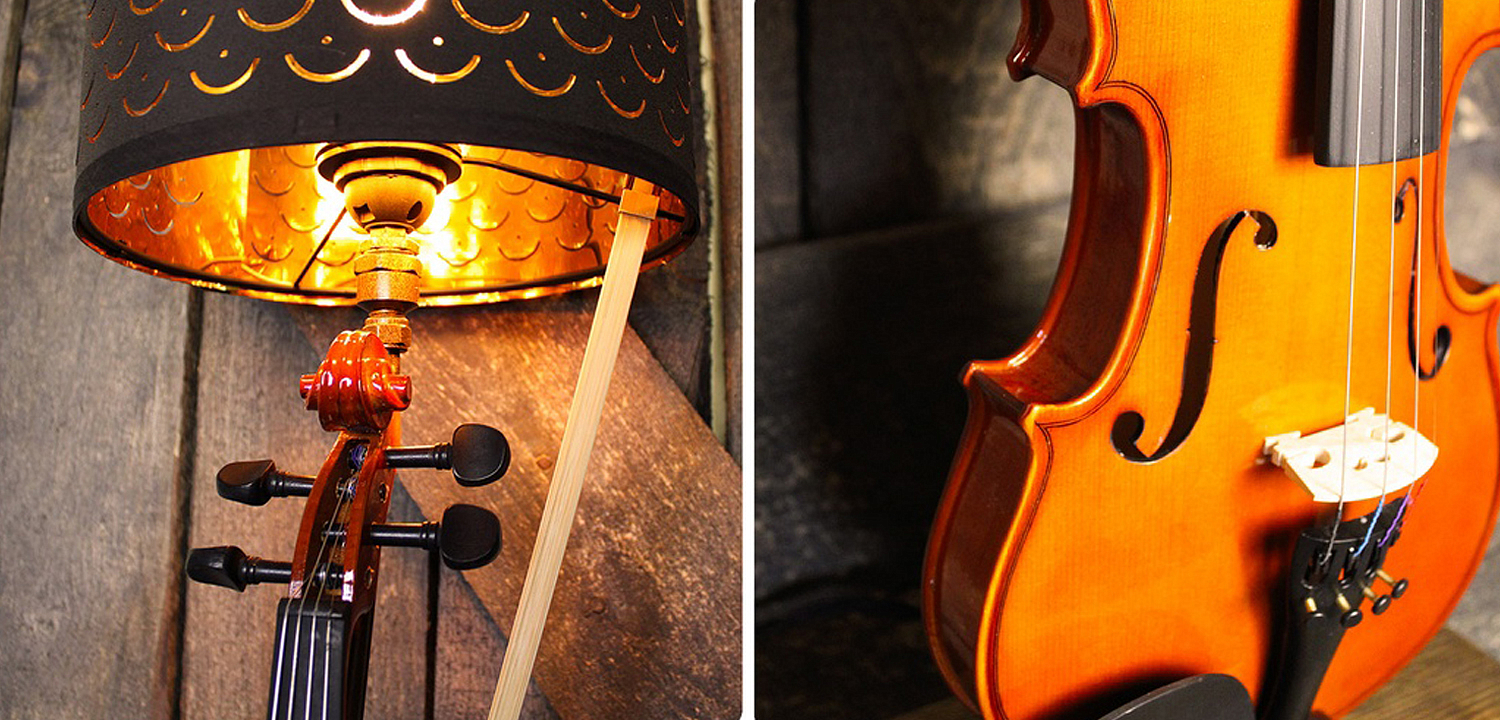 Настольная лампа Violin brown Настольная лампа Violin brown - Loft-Concept в Липецке