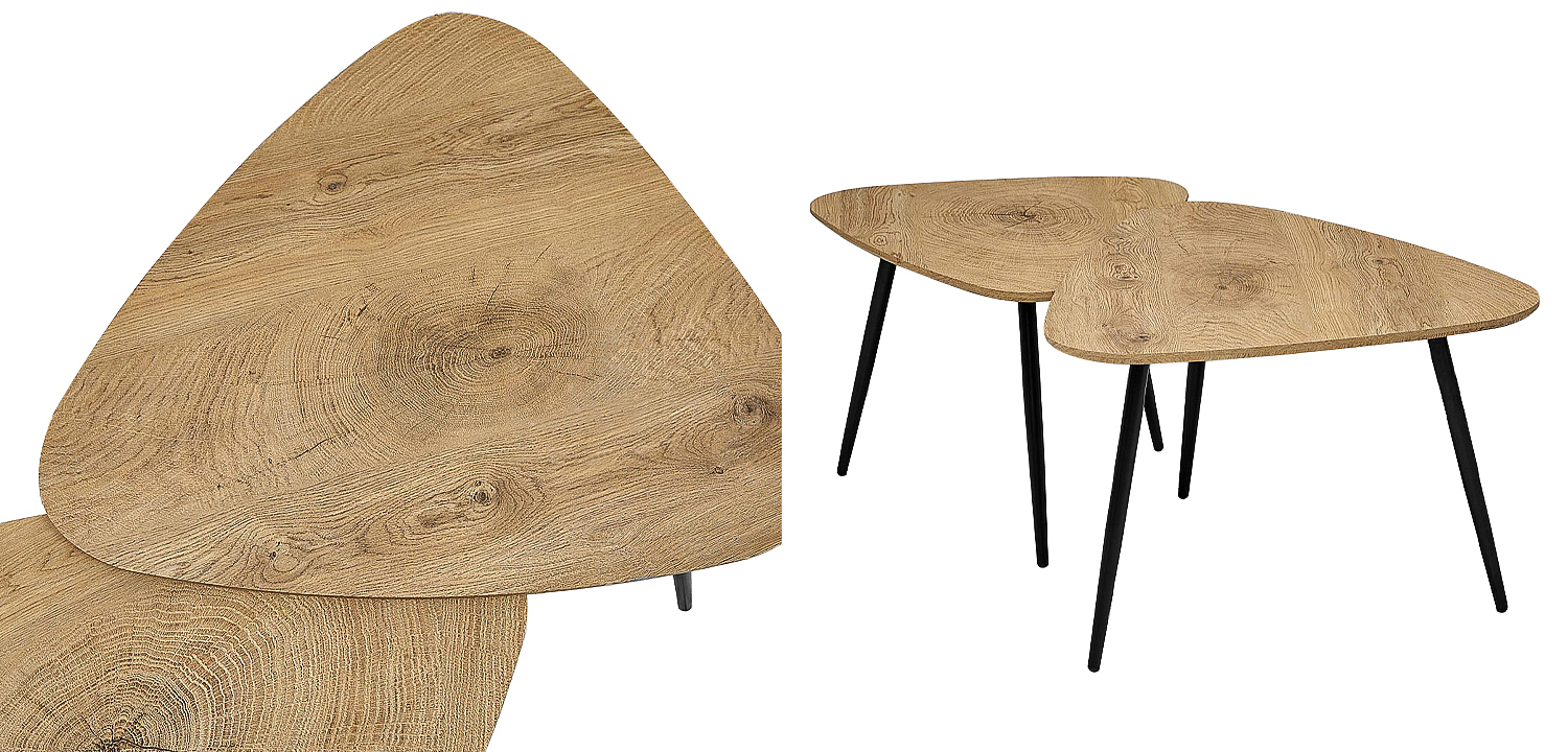 Комплект кофейных столиков треугольной формы Axl Coffee Table Комплект кофейных столиков треугольной формы Axl Coffee Table - Loft-Concept в Липецке