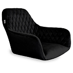 Стул с мягкой черной обивкой из велюра и подъемно-поворотным механизмом на колесиках Harper Black варинант исполнения - 2 | Loft Concept в Липецке