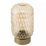 Настольный светильник с плафоном из затемненного стекла с рельефным узором Glass lampshade with Relief Pattern варинант исполнения - 1 | Loft Concept в Липецке