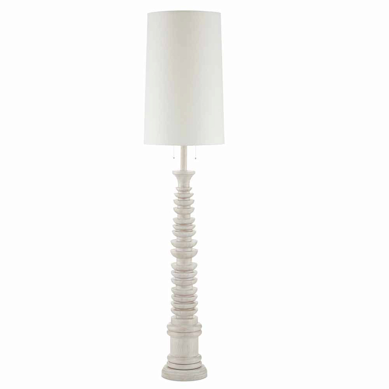 Торшер с фактурным каркасом и высоким абажуром Grooved Rod ivory ( слоновая кость ) Коричневый Торшер с фактурным каркасом и высоким абажуром Grooved Rod ivory ( слоновая кость ) Коричневый в Липецке | Loft Concept