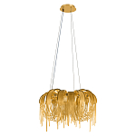 Люстра подвесная круглая с изогнутыми металлическими дугами и ниспадающими цепочками 65 см Atlantis Chain варинант исполнения - 2 | Loft Concept в Липецке