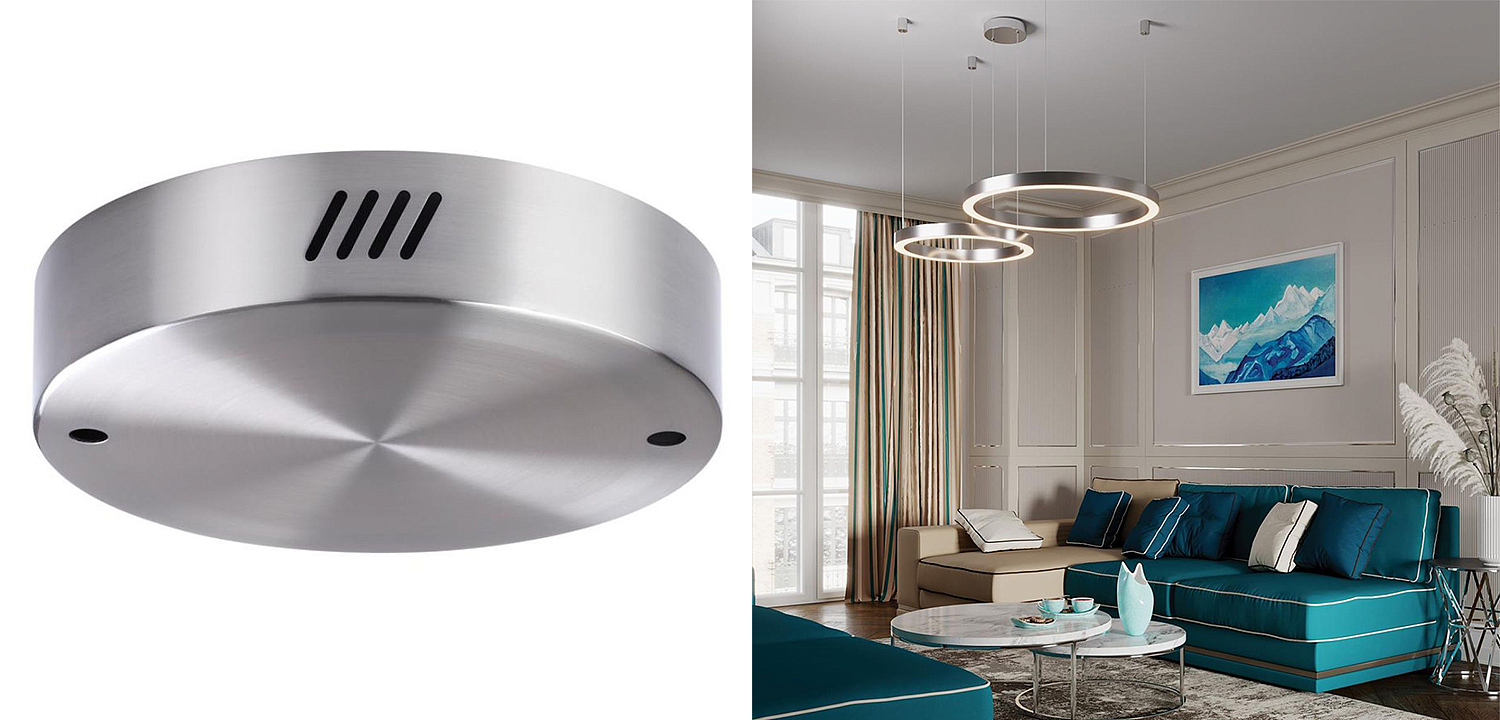 Основание для светильника Ring Horizontal Nickel 18 Основание для светильника Ring Horizontal Nickel 18 - Loft-Concept в Липецке