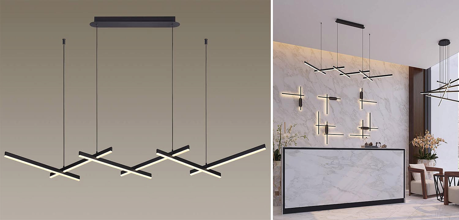 Люстра Rolf Black Lines Linear Chandelier Люстра Rolf Black Lines Linear Chandelier - Loft-Concept в Липецке