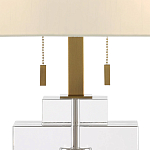 Настольная лампа прямоугольная на прозрачном основании Charm and Luxury варинант исполнения - 1 | Loft Concept в Липецке