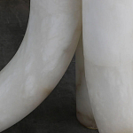 Торшер геометрический с тремя мраморными плафонами Marble Tripod варинант исполнения - 11 | Loft Concept в Липецке