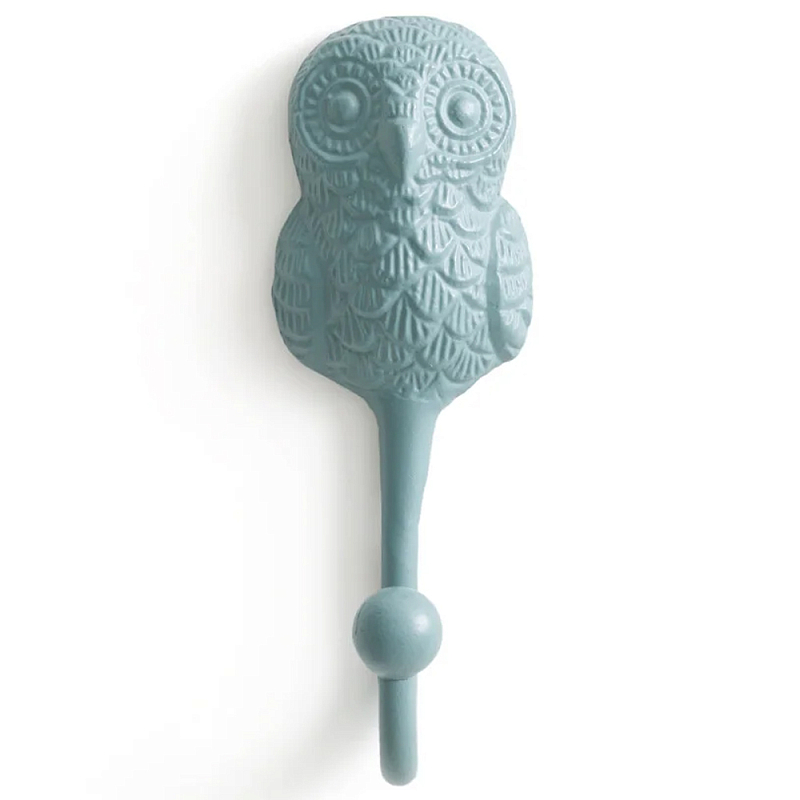 Настенный крючок в виде совы Owl Wall Hook Blue Голубой Настенный крючок в виде совы Owl Wall Hook Blue Голубой в Липецке | Loft Concept