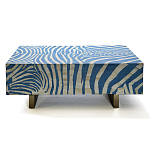 Кофейный стол Kenya Coffee Table Bone Inlay ZEBRA blue варинант исполнения - 2 | Loft Concept в Липецке