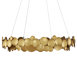 Люстра круглая из многослойных золотых дисков Metal Disc Chandelier варинант исполнения - 2 | Loft Concept в Липецке