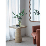 Столик приставной с квадратной столешницей Textured Cream Table варинант исполнения - 8 | Loft Concept в Липецке