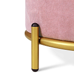Банкетка овальная пыльно-розовый велюр на 4-х металлических ножках золотого цвета SANJAY варинант исполнения - 4 | Loft Concept в Липецке