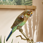 Подсвечник с двумя попугаями из фарфора на бронзовой ветке Eden Garden варинант исполнения - 2 | Loft Concept в Липецке