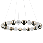 Светодиодная кольцевая люстра Crystal Globule Chrome Chandelier Gold варинант исполнения - 3 | Loft Concept в Липецке