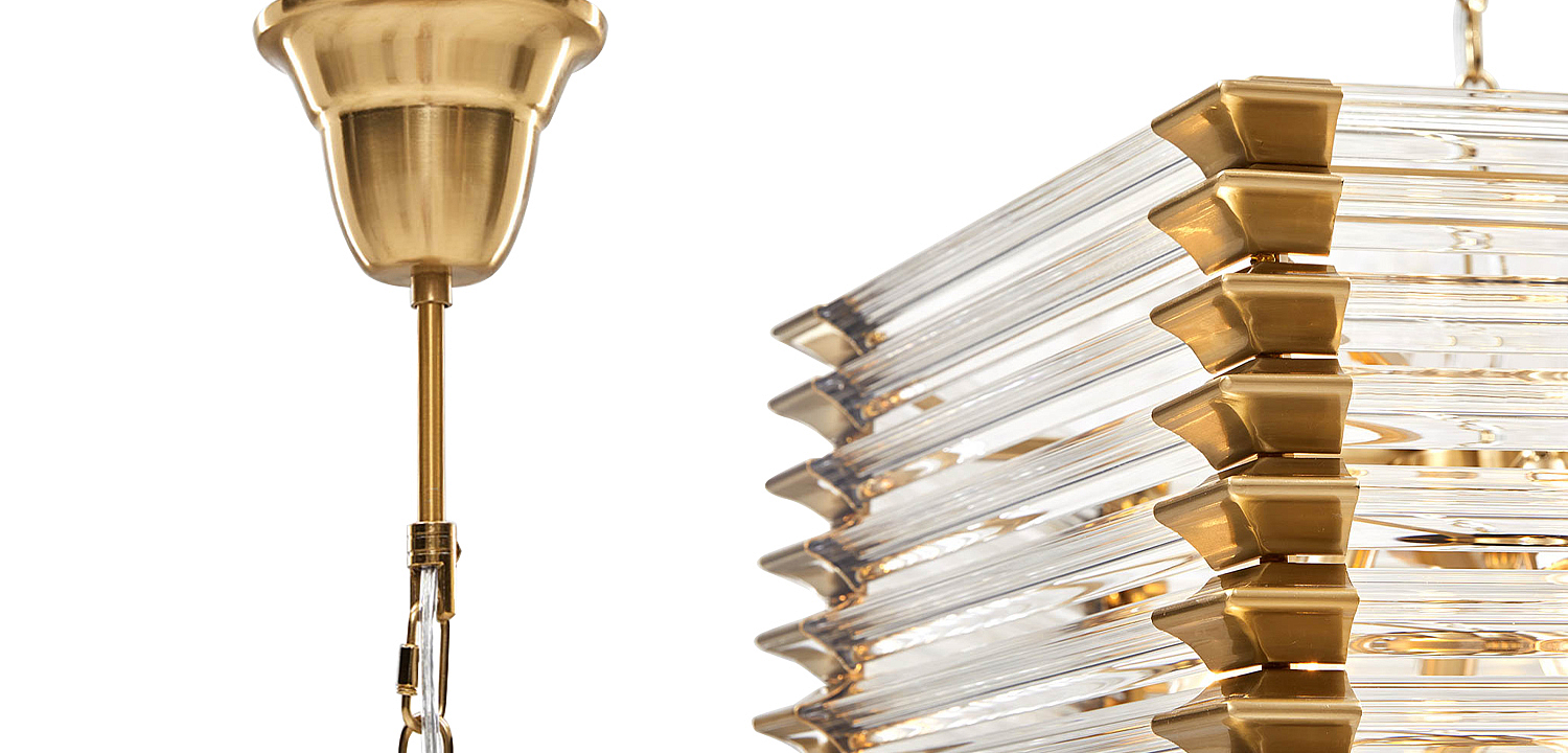 Люстра стеклянная Hexagon Tadesse Glass Chandelier Люстра стеклянная Hexagon Tadesse Glass Chandelier - Loft-Concept в Липецке