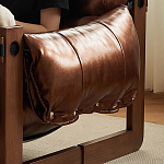 Кресло-диван кожаное на деревянном каркасе Medieval Furniture варинант исполнения - 4 | Loft Concept в Липецке