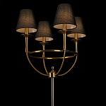 Торшер с металлическим основанием бронзового цвета с черными конусовидными абажурами Dignity варинант исполнения - 4 | Loft Concept в Липецке