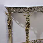 Консоль бронзовая с мраморной столешницей Bronze Console варинант исполнения - 2 | Loft Concept в Липецке