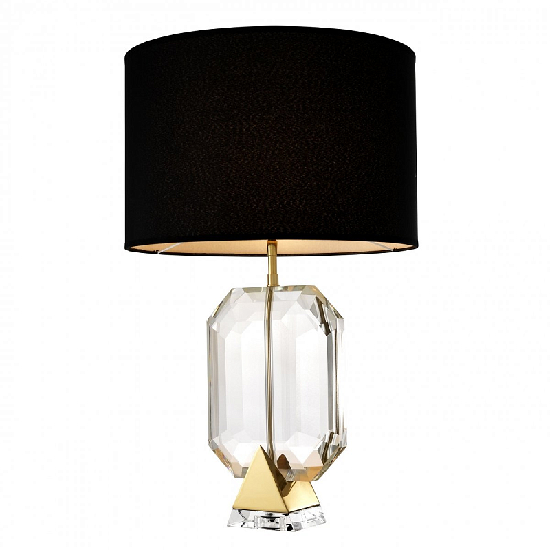 Настольная лампа Eichholtz Table Lamp Emerald Gold & Black Прозрачный Черный Золотой в Липецке | Loft Concept 