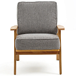 Кресло с каркасом из массива дуба Deniaud Oak Grey Armchair варинант исполнения - 2 | Loft Concept в Липецке