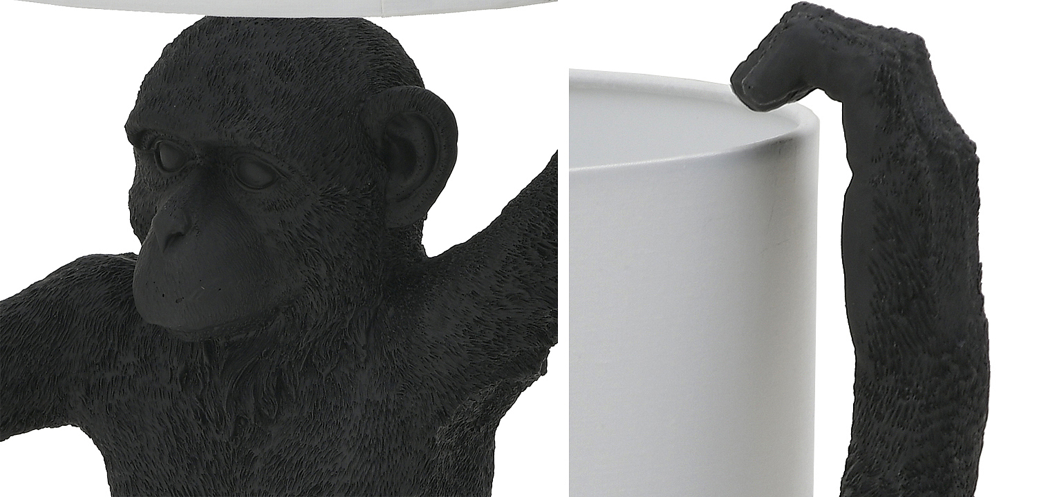 Настольная лампа Black Monkey Holding Lampshade Настольная лампа Black Monkey Holding Lampshade - Loft-Concept в Липецке