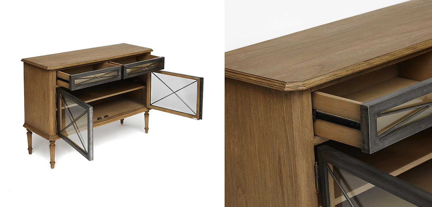 Комод в стиле Прованс со стеклянными дверцами Provence Jacob Chest of Drawers small Комод в стиле Прованс со стеклянными дверцами Provence Jacob Chest of Drawers small - Loft-Concept в Липецке