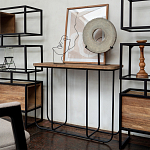 Консоль с деревянной столешницей Lyon Wood Metal Console варинант исполнения - 2 | Loft Concept в Липецке