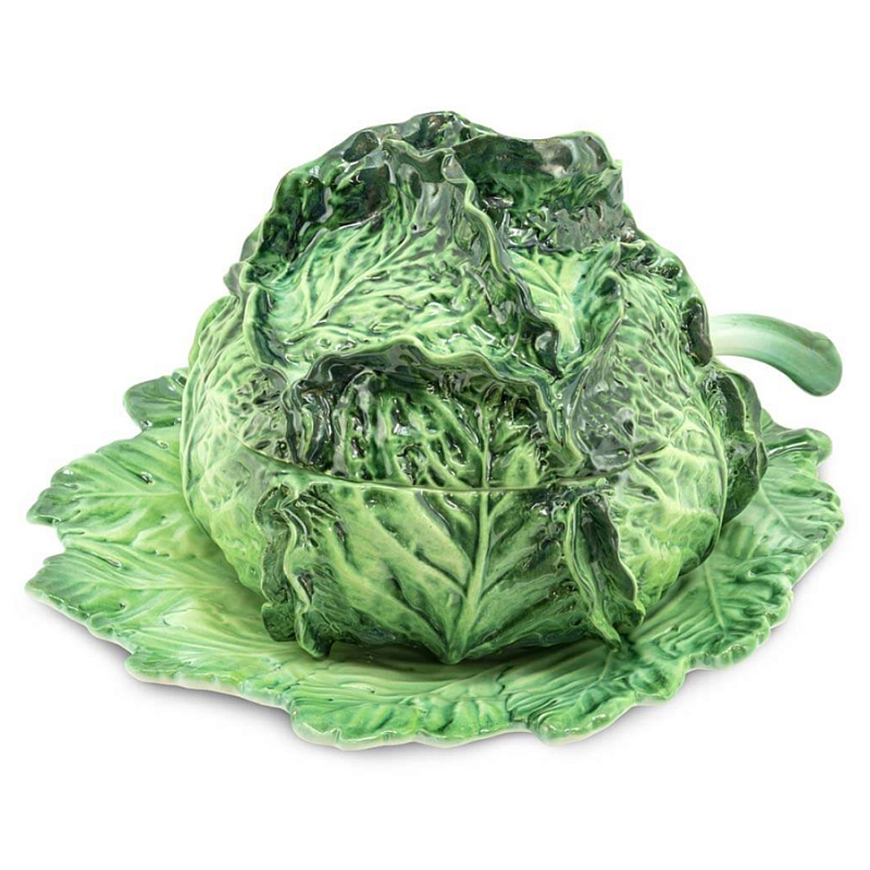 Супница SOUP BOWL CABBAGE W/PLATE D25 Зеленый Супница SOUP BOWL CABBAGE W/PLATE D25 Зеленый в Липецке | Loft Concept