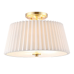 Потолочный светильник с белым плиссированным абажуром Ganglion варинант исполнения - 1 | Loft Concept в Липецке