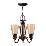 Люстра бронзового цвета с конусными плафонами из бежевого стекла Hinkley варинант исполнения - 6 | Loft Concept в Липецке