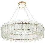 Круглая люстра с декором из рельефного стекла Cassian Relief Glass Chandelier 80 варинант исполнения - 1 | Loft Concept в Липецке