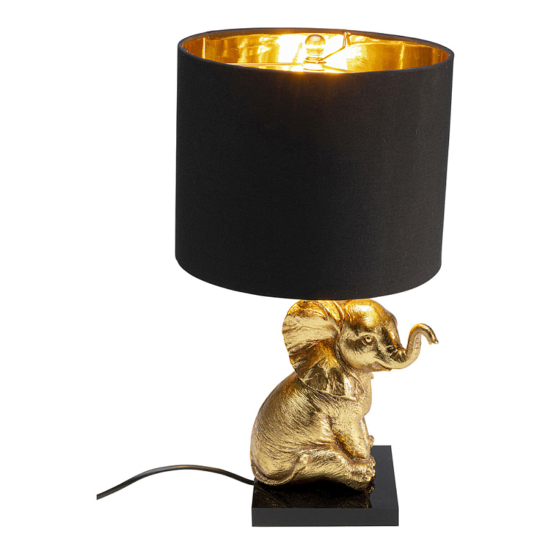 Настольная лампа Золотой Слоненок Черный Золотой в Липецке | Loft Concept 