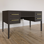 Большой Рабочий стол Primo с 5 выдвижными ящиками Темный орех варинант исполнения - 2 | Loft Concept в Липецке