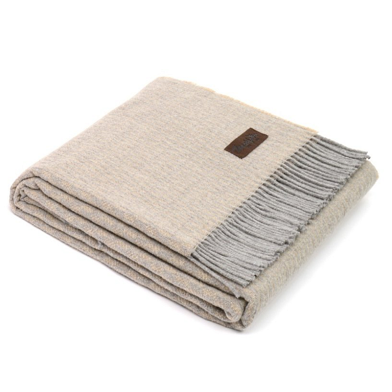 Плед GRIFONE 0004 Marzotto Бежево-серый в Липецке | Loft Concept 