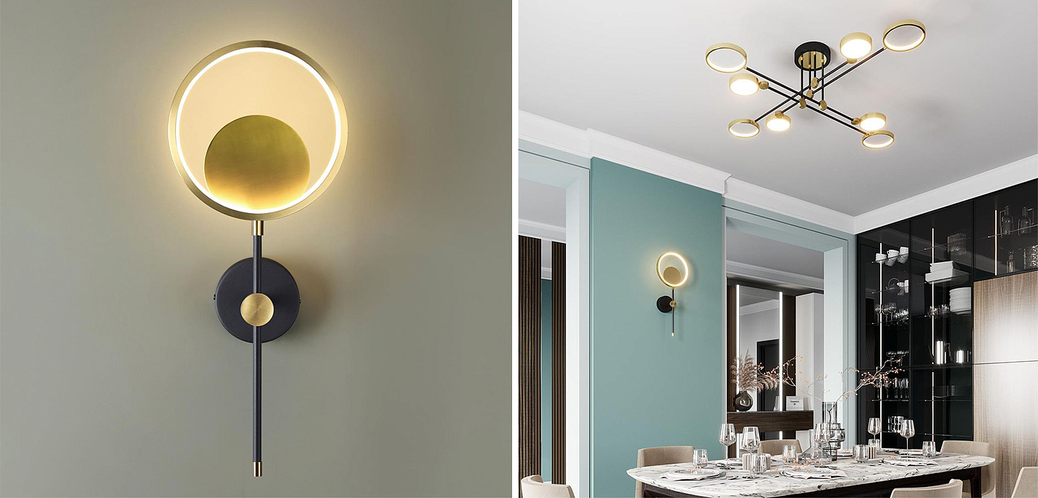 Бра Bendik Gold Ring Wall lamp B Бра Bendik Gold Ring Wall lamp B - Loft-Concept в Липецке