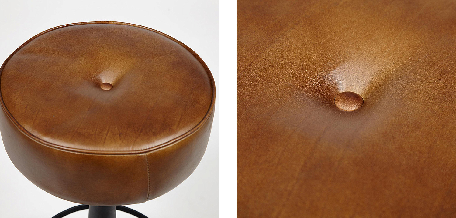 Барный стул Industrial leather bar stool Барный стул Industrial leather bar stool - Loft-Concept в Липецке