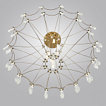 Люстра подвесная из металла с прозрачными подвесками из хрусталя Quasar 93 варинант исполнения - 5 | Loft Concept в Липецке