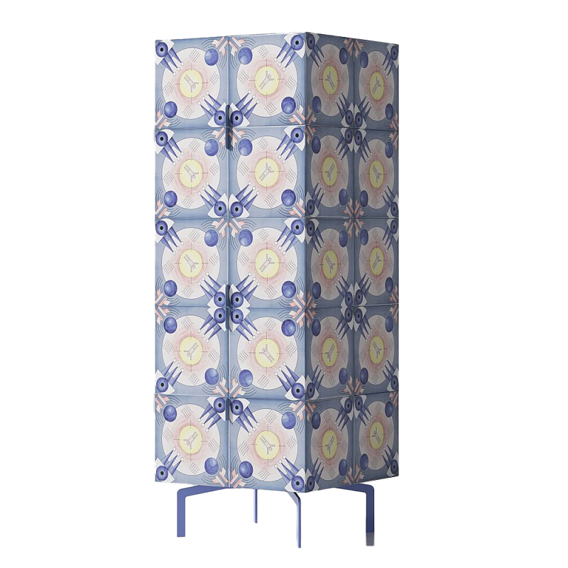 Тумба Tall Element Blue Синий Бежевый Тумба Tall Element Blue Синий Бежевый в Липецке | Loft Concept