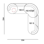 Угловой модульный диван Calypso с поворотным механизмом  варинант исполнения - 13 | Loft Concept в Липецке
