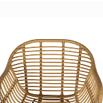 Стул барный с ротанговым плетением Half Bar Chair with Wicker с подлокотниками варинант исполнения - 6 | Loft Concept в Липецке