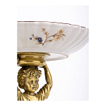 Чаша с цветочным орнаментом на ножке в виде бронзового ангела Eden Garden варинант исполнения - 3 | Loft Concept в Липецке