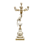 Подсвечник белый Попугай из фарфора с бронзовыми элементами Eden Garden варинант исполнения - 3 | Loft Concept в Липецке