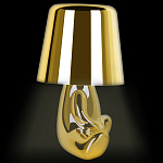 Настольная лампа фигурная золотого цвета с гладким абажуром Высота 16 см Sophia варинант исполнения - 7 | Loft Concept в Липецке