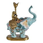 Подсвечник в виде слона из фарфора с бронзовыми элементами Elephant in the Garden of Eden варинант исполнения - 4 | Loft Concept в Липецке