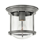 Потолочный светильник для ванных комнат с цилиндрическим стеклянным плафоном и одной лампой Hinkley варинант исполнения - 1 | Loft Concept в Липецке