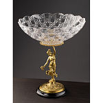Чаша стеклянная прозрачная на бронзовой подставке с фигуркой девушки Eden Garden варинант исполнения - 5 | Loft Concept в Липецке