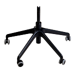 Стул с мягкой синей обивкой из велюра и подъемно-поворотным механизмом на черных колесиках Harper Blue варинант исполнения - 5 | Loft Concept в Липецке